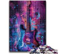 Puzzle 1000 pièces pour Adolescents, Guitare Violette, Jeu intellectuel, Cadeaux de Noël et d'anniversaire, 26x38cm