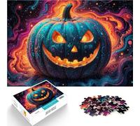 Puzzle 1000 pièces pour Adolescents Halloween psychédélique Effrayant P Défi Difficile Renforcer l'amour Entre Les Couples 52x38cm