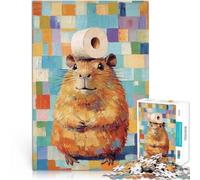 Puzzle 1000 pièces pour Adolescents Hamster avec du Papier Toilette Analyse et logique est idéal comme Cadeau pour Toute la Famille 38x26cm