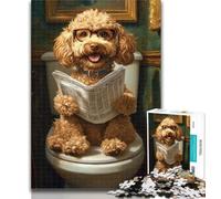 Puzzle 1000 pièces pour Adolescents Happy Goldendoodle pour Adolescents 1000 pièces, Jeu Familial Anti-Stress, défi Difficile, Cadeaux du Père Noël Secret 50x75cm