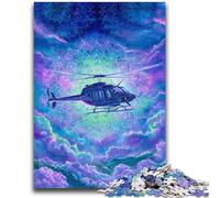 Puzzle 1000 pièces pour Adolescents Hélicoptère de rêve pour Les 14 Ans et Plus Jeu Impossible Cadeau d'anniversaire de Noël 50x75cm