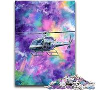 Puzzle 1000 pièces pour Adolescents Hélicoptère psychédélique pour 14 Ans et Plus Jeu de défi Unique Jeux en Famille Cadeaux d'anniversaire de Noël 26x38cm