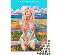 Puzzle 1000 pièces pour Adolescents Her Horizon Cowgirl Art | Jeux éducatifs stimulants pour renforcer l'amour au sein du couple 50x75cm