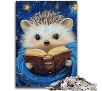 Puzzle 1000 pièces pour Adolescents, hérisson, Lecture, Divertissement en Famille, activités à la Maison, Cadeau d'anniversaire, Cadeaux de Voyage, pour Les Enfants de 14 Ans et Plus, 50x75cm