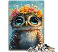 Puzzle 1000 pièces pour Adolescents, Hibou Animal, Jeu Stimulant, idéal comme Cadeau pour Toute la Famille, 26x38cm