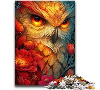 Puzzle 1000 pièces pour Adolescents, Hibou doré, Jeu intellectuel pour la décoration de la Maison, à partir de 14 Ans, 50x75cm