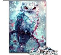 Puzzle 1000 pièces pour Adolescents Hibou mystérieux, Anti-Stress, défi Difficile, Cadeaux du Père Noël Secret pour Les 14 Ans et Plus (Taille 26x38cm)