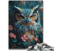 Puzzle 1000 pièces pour Adolescents Hibou mystérieux Difficile à réaliser, mais Amusant et Humoristique Cadeau d'anniversaire, Cadeaux, décoration Murale 26x38cm