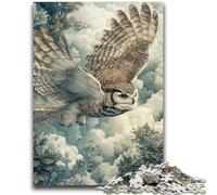 Puzzle 1000 pièces pour Adolescents, Hibou Volant, Jeu de réflexion à partir de 14 Ans, idéal pour Adultes et Adolescents, 26x38cm