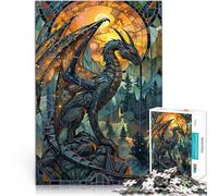 Puzzle 1000 pièces pour Adolescents Histoire tachée de Dragon Jouet éducatif d'apprentissage décoration Murale 52x38cm