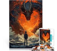 Puzzle 1000 pièces pour Adolescents Homme Fantastique Dragon Océan Jouets Anti-Stress est idéal comme Cadeau pour Toute la Famille 38x26cm