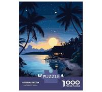 Puzzle 1000 Pièces pour Adolescents Honiara, Solomon Islands Tropical Night Puzzles pour Adolescents, Casse-tête, Jeu D'assemblage De Motifs, Cadeau d'anniversaire Unique 52x38cm/1000pcs