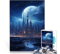 Puzzle 1000 pièces pour Adolescents Horizon de la Ville Moderne Jouets à Faire soi-même Offrir en Cadeau à Toute la Famille 75x50cm