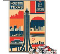 Puzzle 1000 pièces pour Adolescents Houston, Jouets éducatifs, Jeux Anti-Stress, décoration d'intérieur Unique et Cadeaux 26x38cm