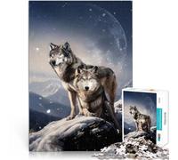 Puzzle 1000 pièces pour Adolescents Hurlement Lunaire Jouet éducatif d'apprentissage Liste de souhaits avec Le Père Noël 75x50cm