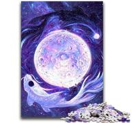 Puzzle 1000 pièces pour Adolescents, idéal comme Cadeau pour Toute la Famille à partir de 14 Ans, Motif Poissons koï spatiaux, 50x75cm