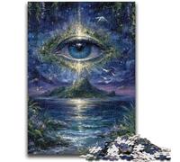 Puzzle 1000 pièces pour Adolescents Œil mystérieux pour Les 14 Ans et Plus Défi éducatif Activités Amusantes à la Maison, Cadeaux d'anniversaire, Cadeaux de Voyage 26x38cm