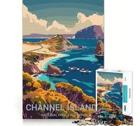 Puzzle 1000 pièces pour Adolescents,îles Anglo-Normandes,Jeu d'articulation Fine et Amusant,Casse-tête,Jeu Confortable,Cadeau d'anniversaire (38x52cm)