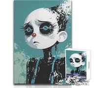 Puzzle 1000 pièces pour Adolescents, Illustration d'une Fille Robot Triste Idéal pour des Moments de détente Découpe de précision Dimensions:38x26cm