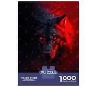 Puzzle 1000 Pièces pour Adolescents Inferno Eyes of The Wolf Puzzle Adulte Jeu Familial Difficile Difficile Cadeau d'anniversaire Unique 38x26cm/1000pcs