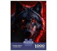 Puzzle 1000 Pièces pour Adolescents Inferno Eyes of The Wolf Puzzle Adulte Jeu Familial Difficile Difficile Cadeau d'anniversaire Unique 52x38cm/1000pcs