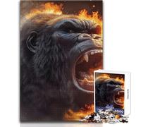 Puzzle 1000 pièces pour Adolescents Inferno Roar Monkey Kong Idéal pour des soirées détente Assemblage précis Dimensions:38x52cm