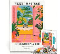 Puzzle 1000 pièces pour Adolescents inspiré de l'œuvre d'Henri Matisse Chat dans la Baignoire Jeu éducatif activité ludique à Faire à la Maison renforce Les Liens Entre Les Couples 38x26cm
