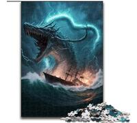 Puzzle 1000 pièces pour Adolescents Invasion de Monstres, Jeu Stimulant, Jouets, décoration Murale, Cadeaux d'anniversaire et de Noël Uniques (Taille 26x38cm)