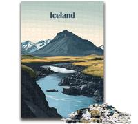 Puzzle 1000 pièces pour Adolescents Islande Paysage Puzzles pour Adolescents, Jouet éducatif, Jeux familiaux Amusants, décoration d'intérieur Unique (50x75cm)