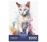 Puzzle 1000 Pièces pour Adolescents Japanese Bobtail Cat Puzzles pour Adolescents, Casse-tête, Jeu D'assemblage De Motifs, Cadeau d'anniversaire Unique 38x26cm/1000pcs