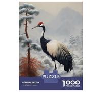 Puzzle 1000 Pièces pour Adolescents Japanese Crane Puzzles pour Adultes, Jeux Amusants, Décoration Murale, Cadeaux Anti-Stress 70x50cm/1000pcs