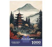 Puzzle 1000 Pièces Pour Adolescents Japanese Garden Art Print Puzzle Pour Adolescents - Niveau De Difficulté Élevé - Activités Amusantes À La Maison - Jouet Addictif Pour Développer La Patience 70x50c
