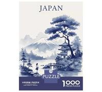 Puzzle 1000 Pièces pour Adolescents Japanese Landscape with Pagoda and Mount Fuji Puzzle pour Adultes, Jouet À Monter Soi-même, Motif À Assembler pour Anniversaire, Noël 52x38cm/1000pcs