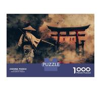 Puzzle 1000 Pièces pour Adolescents Japanese Warrior with Sword Puzzle Adulte Jeux Relaxants Décoration Intérieure Cadeaux d'anniversaire Et Cadeaux Uniques 70x50cm/1000pcs