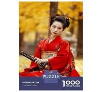 Puzzle 1000 Pièces pour Adolescents Japanese Woman in Traditional Dress Puzzle pour Adolescents Améliore La Mémoire Défi À Réaliser Amusant en Famille Et Soirée Jeux 52x38cm/1000pcs