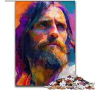 Puzzle 1000 pièces pour Adolescents, Jésus Art, Jeu Familial Anti-Stress, défi Difficile, Une œuvre d'art pour Les 14 Ans et Plus (Taille 50x75cm)