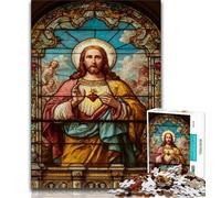 Puzzle 1000 pièces pour Adolescents, Jésus Art, Puzzle 1000 pièces, Jouet éducatif Anti-Stress, Cadeaux pour Amis et Famille (Taille 75x50cm)