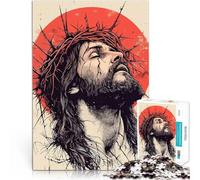 Puzzle 1000 pièces pour Adolescents Jésus-Christ Couronne d'épines Jouets à Faire soi-même Décoration d'intérieur 52x38cm