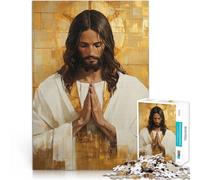 Puzzle 1000 pièces pour Adolescents Jésus en prière Jouets éducatifs d'apprentissage est idéal comme Cadeau pour Toute la Famille 52x38cm