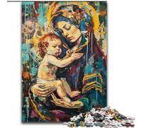 Puzzle 1000 pièces pour Adolescents Jésus Graffiti, idéal comme Cadeau éducatif pour Toute la Famille (Taille 50x75cm)