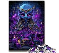Puzzle 1000 pièces pour Adolescents, Jeu de Hibou mystérieux, Chaque pièce est Unique - Jeu Familial Stimulant et Amusant 50x75cm