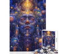 Puzzle 1000 pièces pour Adolescents Jeu de réflexion Cosmic Psyche Difficile décoration Murale Aide à stimuler Le Cerveau (50x75cm)