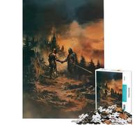 Puzzle 1000 pièces pour Adolescents Jeu de réflexion sur Le thème du pacte des Chevaliers Jouet éducatif et ludique pour la décoration intérieure (Dimensions 50x75cm)