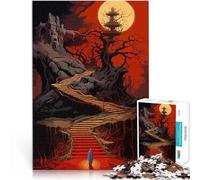 Puzzle 1000 pièces pour Adolescents Jeu d'horreur Sombre Jeu Familial Anti-Stress Défi Difficile Cadeau Amusant 38x26cm