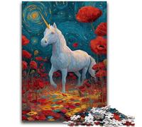 Puzzle 1000 pièces pour Adolescents, Jeu éducatif et Relaxant, Licorne mystérieuse, pour Anniversaires et Noël, à partir de 14 Ans, 26x38cm