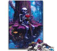 Puzzle 1000 pièces pour Adolescents Jeu éducatif Familial avec crâne mystérieux pour Toute la Famille 14 Ans et Plus, 50x75cm