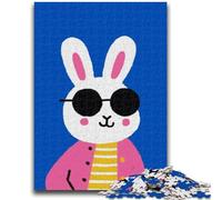 Puzzle 1000 pièces pour Adolescents, Jeu Familial Abstrait de Lapins, Anti-Stress, défi Difficile, Cadeaux du Père Noël Secret, 26x38cm