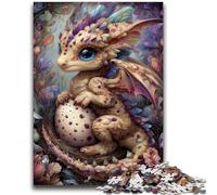 Puzzle 1000 pièces pour Adolescents, Jeu Familial Baby Dragon, Anti-Stress, défi Difficile, Cadeaux du Père Noël Secret, 50x75cm