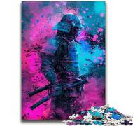 Puzzle 1000 pièces pour Adolescents, Jeu Familial Japonais Ninja néon, Anti-Stress, défi Difficile, Collection d'artistes, Beaux-Arts 50x75cm