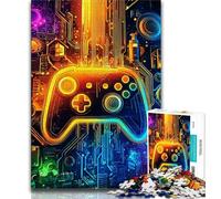 Puzzle 1000 pièces pour Adolescents Jeux néon 1000 pièces pour Adultes Jeu de Quiz Décoration Murale Cadeaux d'anniversaire et de Noël Uniques 26x38cm